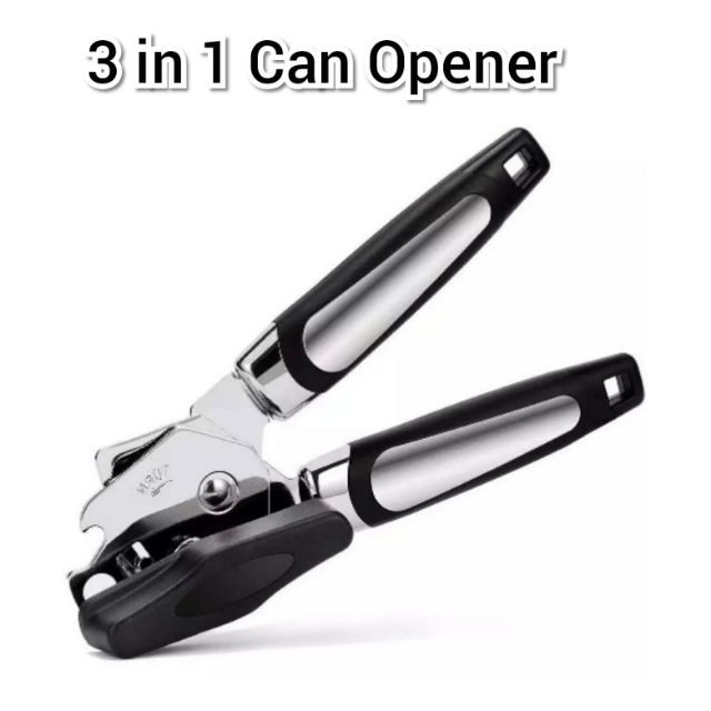 Professional 3in1 Can opener manual stainless steel multifunctional