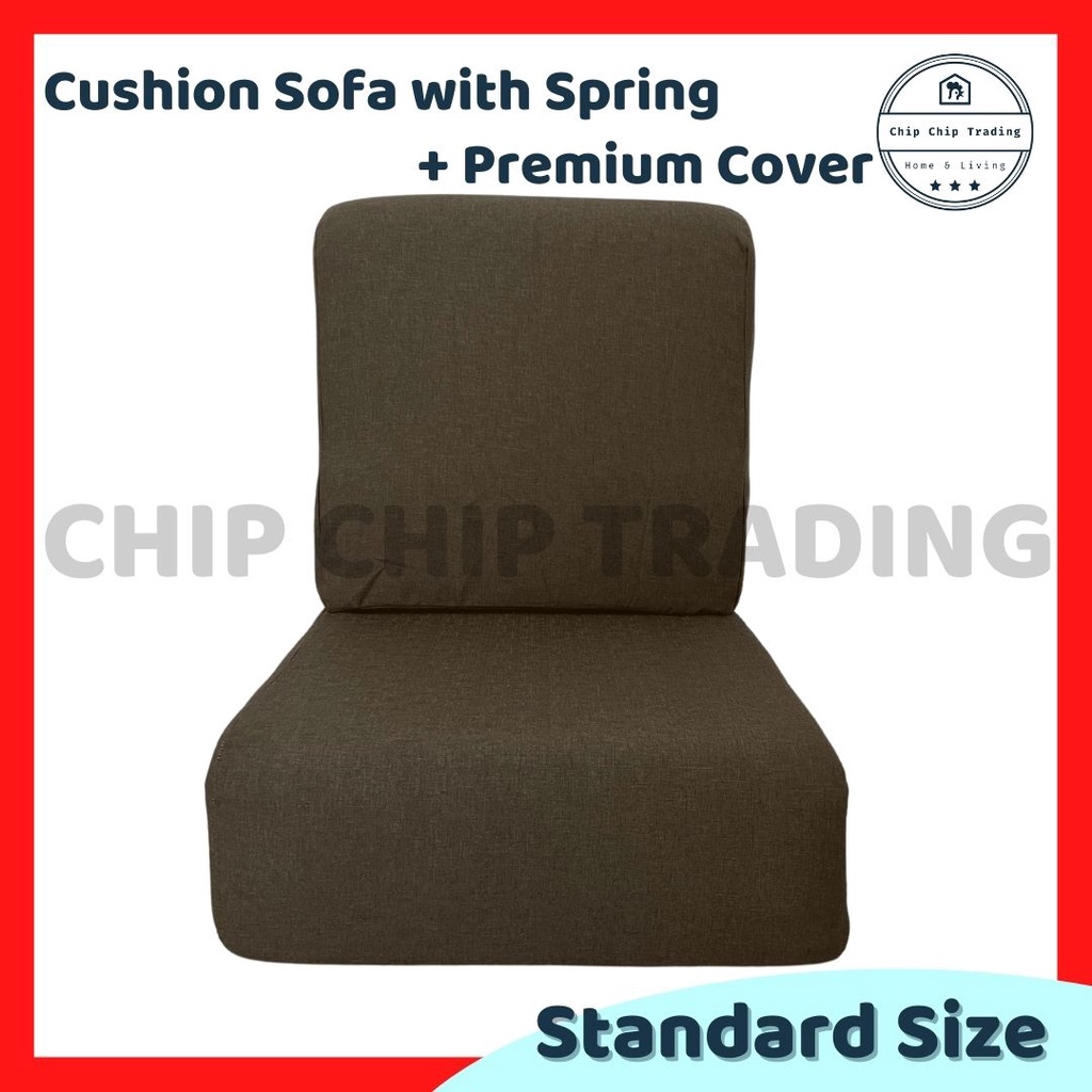 2 Pieces(1 Pair) STD Size Spring Cushion Sofa Set with Premium Cover / 2 Biji STD Saiz Spring Kusyen Sofa dengan Sarung