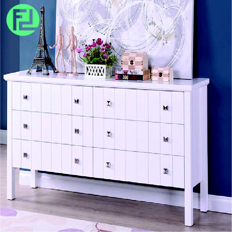 Furniture Direct Lerwick Solid Wood Painted 6 Drawers Chest White