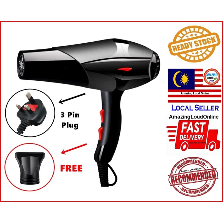 Hair dryer Home Student Power Hair Dryer Blower Hot And Cold Wind Salon Pengering Rambut (New)