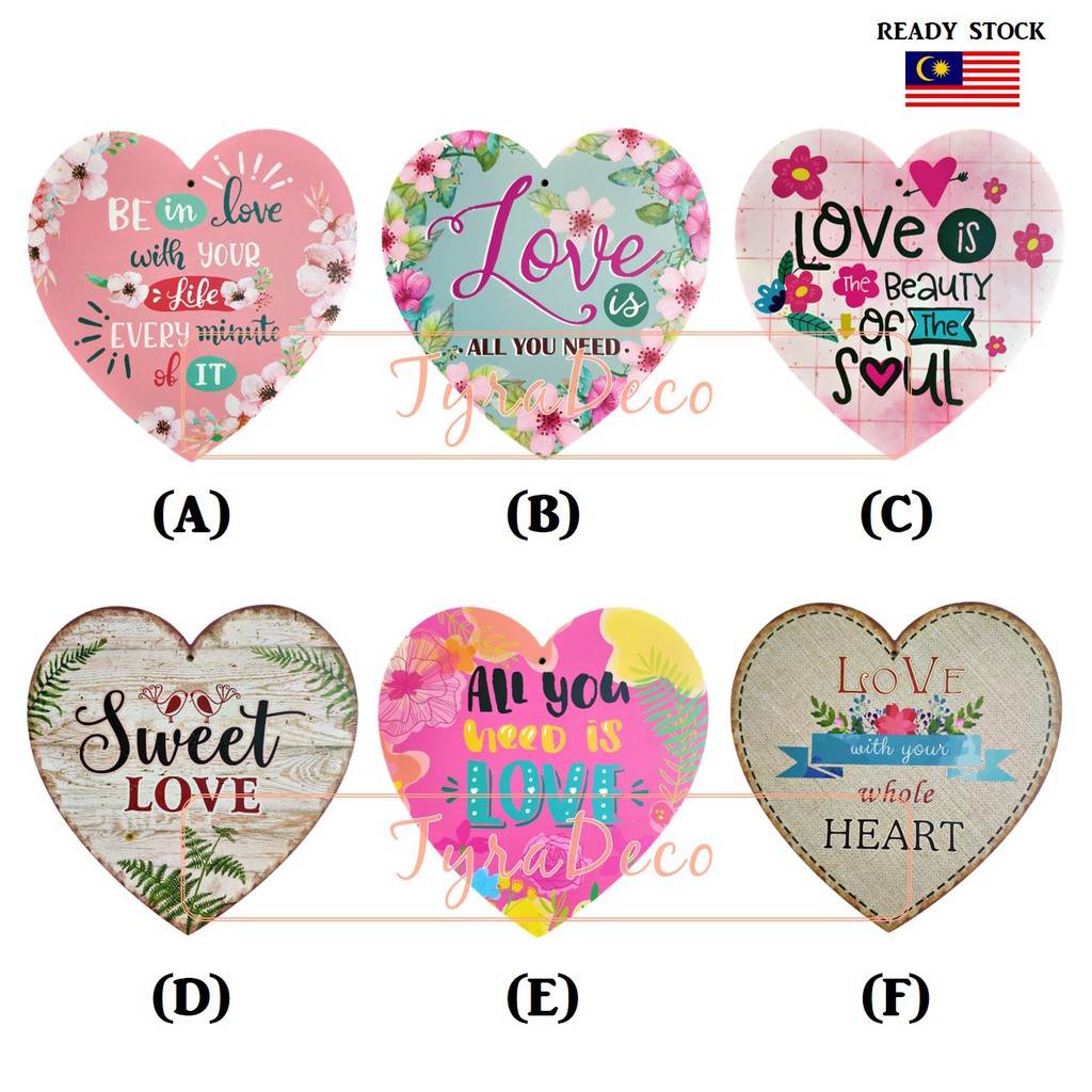 Deko Hiasan  Dinding  Bentuk  Hati Sweet Love  Wall Decor 