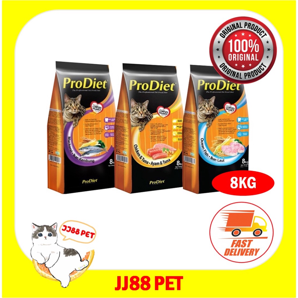 PRODIET cat food Mackerel / TunaChiken /OceanFish 8KG Shopee Malaysia