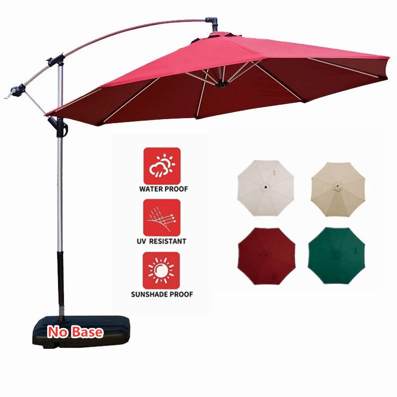 Outdoor Patio Market Umbrella Cantilever Offset Patio Umbrella With Crank 8 Ribs No Base Shopee Malaysia