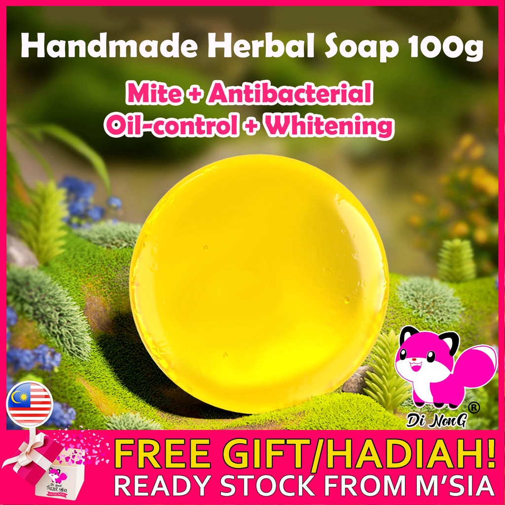 100g Ubat Gatal Antifungal Antibacterial Scabies Herbal Soap Psoriasis