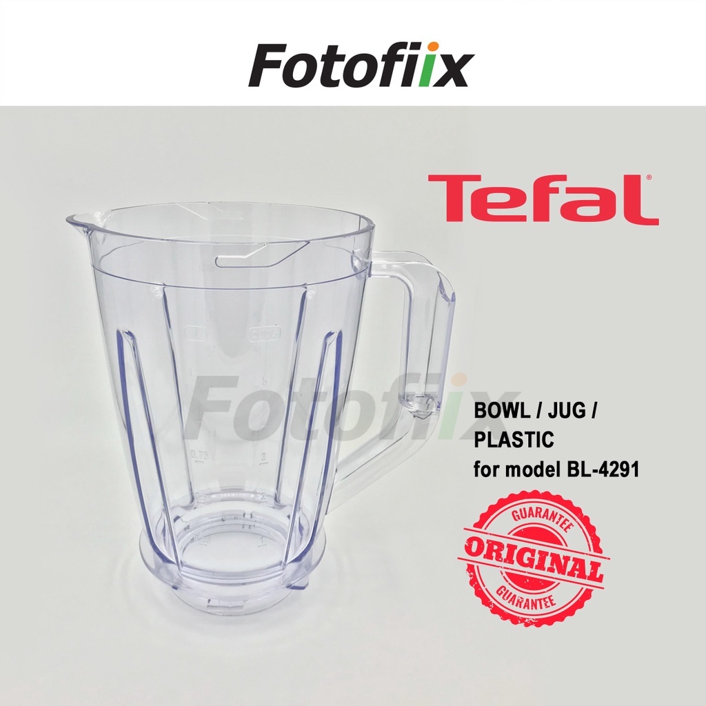 TEFAL BLENDER JUG - [ BOWL/JUG ONLY/PLASTIC ] MS-651386 compatible model BL4291 (motor/cover/blade not included)