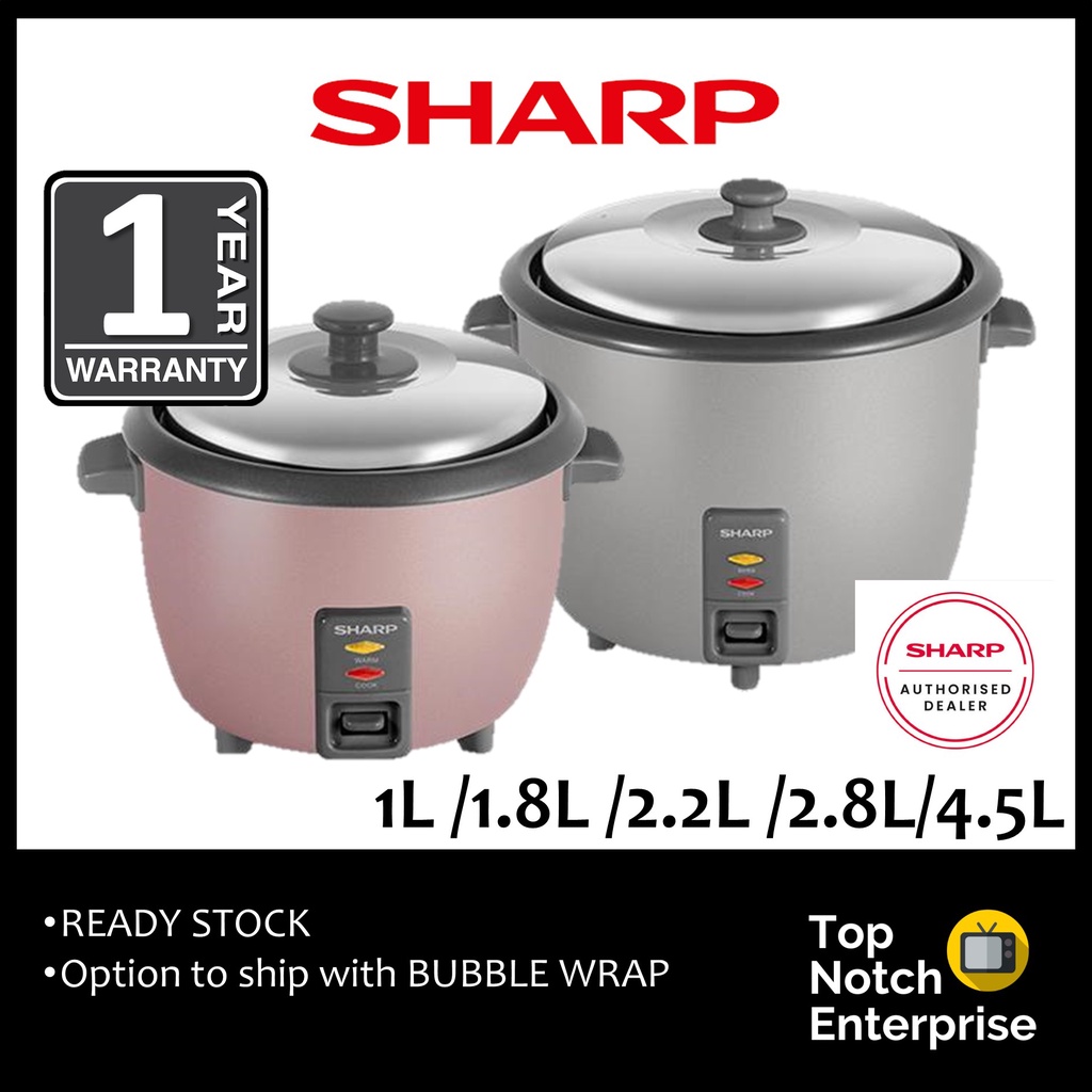 SHARP Rice Cooker (Non-Stick) Periuk Nasi - 1L /1.8L/2.2L/2.8L/4.5L