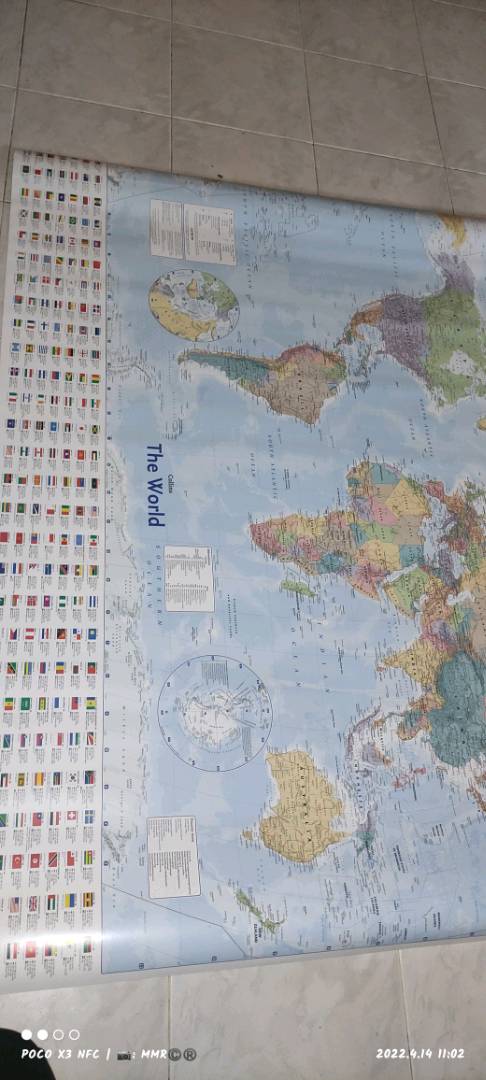 Collins World Wall Map Bbw) Collins World Wall Map (Isbn: 9780007843718) | Shopee Malaysia