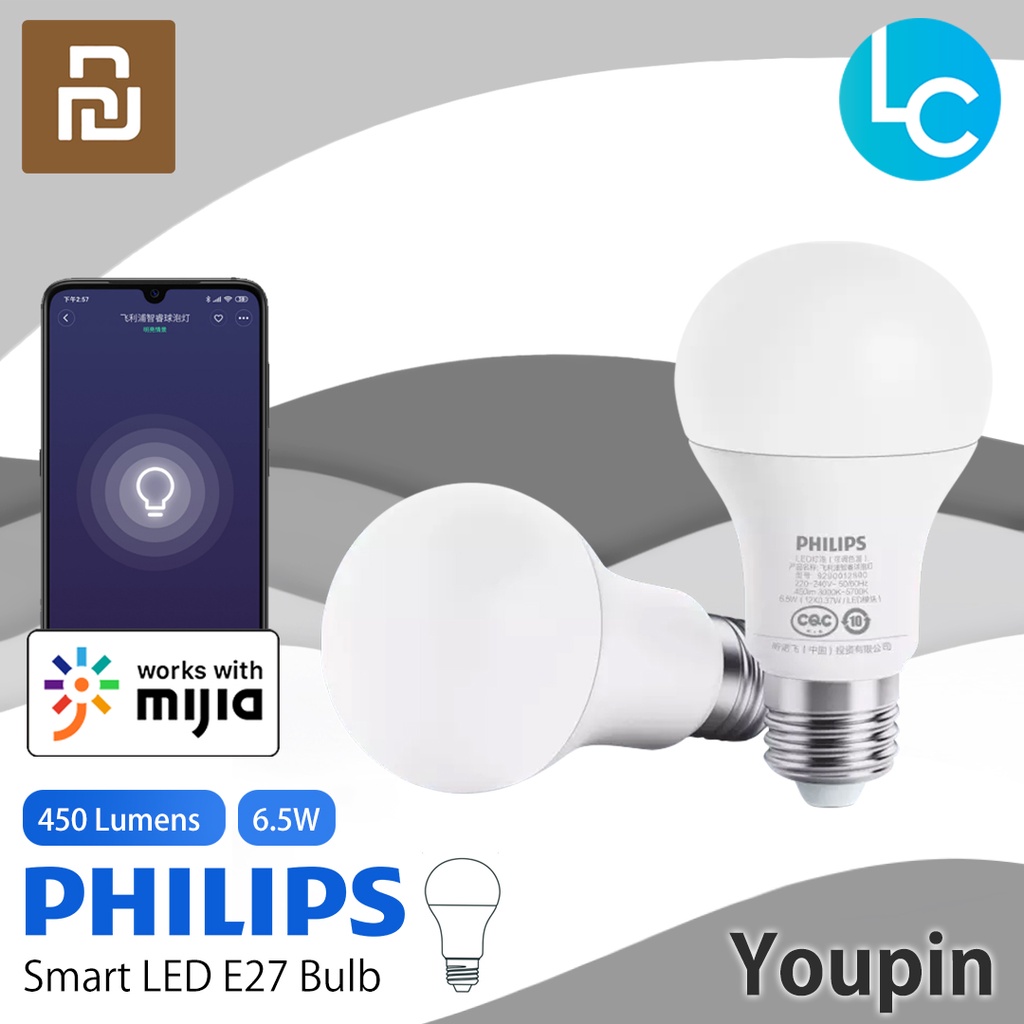 Contable Contando insectos Explícitamente Philips Smart LED E27 Bulb Ball Lamp APP WiFi Remote Control support Xiaomi  Home App | Shopee Malaysia