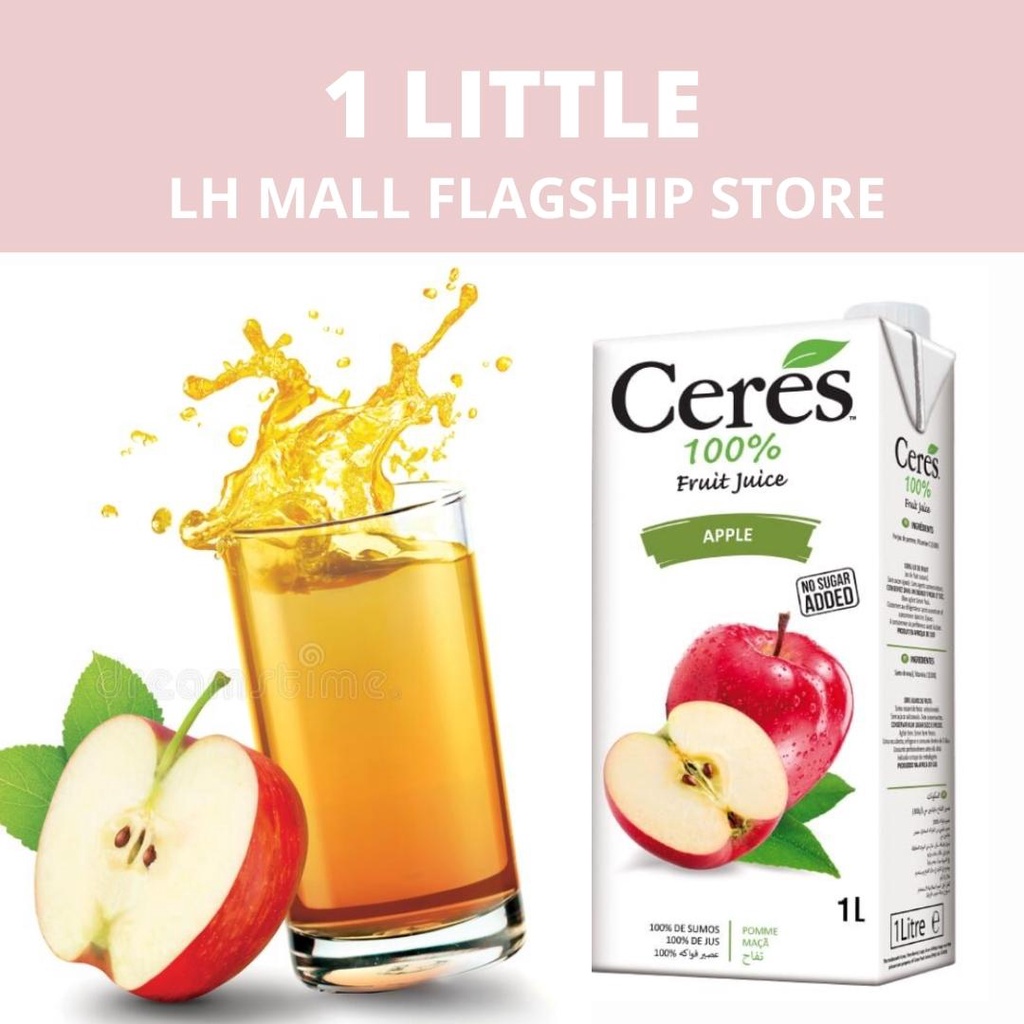 ** NON SUGAR ADDED ** Apple Juices - SINGAPORE Ceres fruits juice 1 LITTLE (IMPORT) 新加玻进口无糖果汁