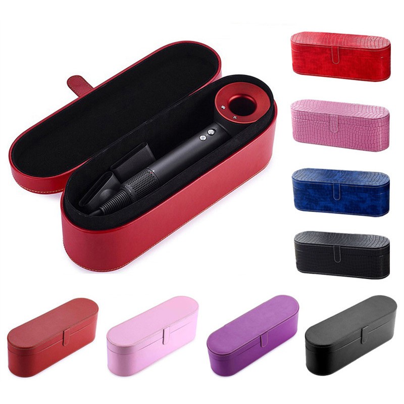 KINGFOM PU Leather Dyson Supersonic Hair Dryer Storage Box Travel Hard