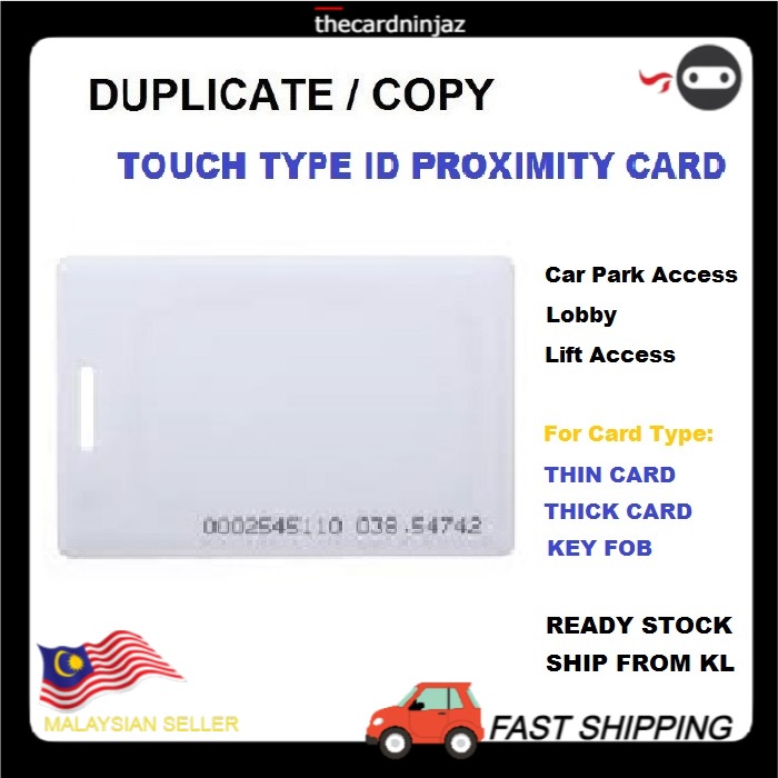 TCNGV Duplicate Copy Clone THICK THIN ID Lift Lobby Elevator Boomgate Access Card like MANGO Kad Pendua Parkir Lif Lobi