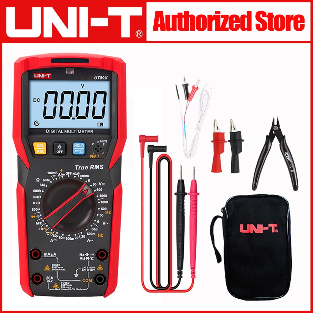 UNIT UT89X/UT89XD True RMS Digital Multimeter Tester 20A High Current Digital Multimeter, NCV