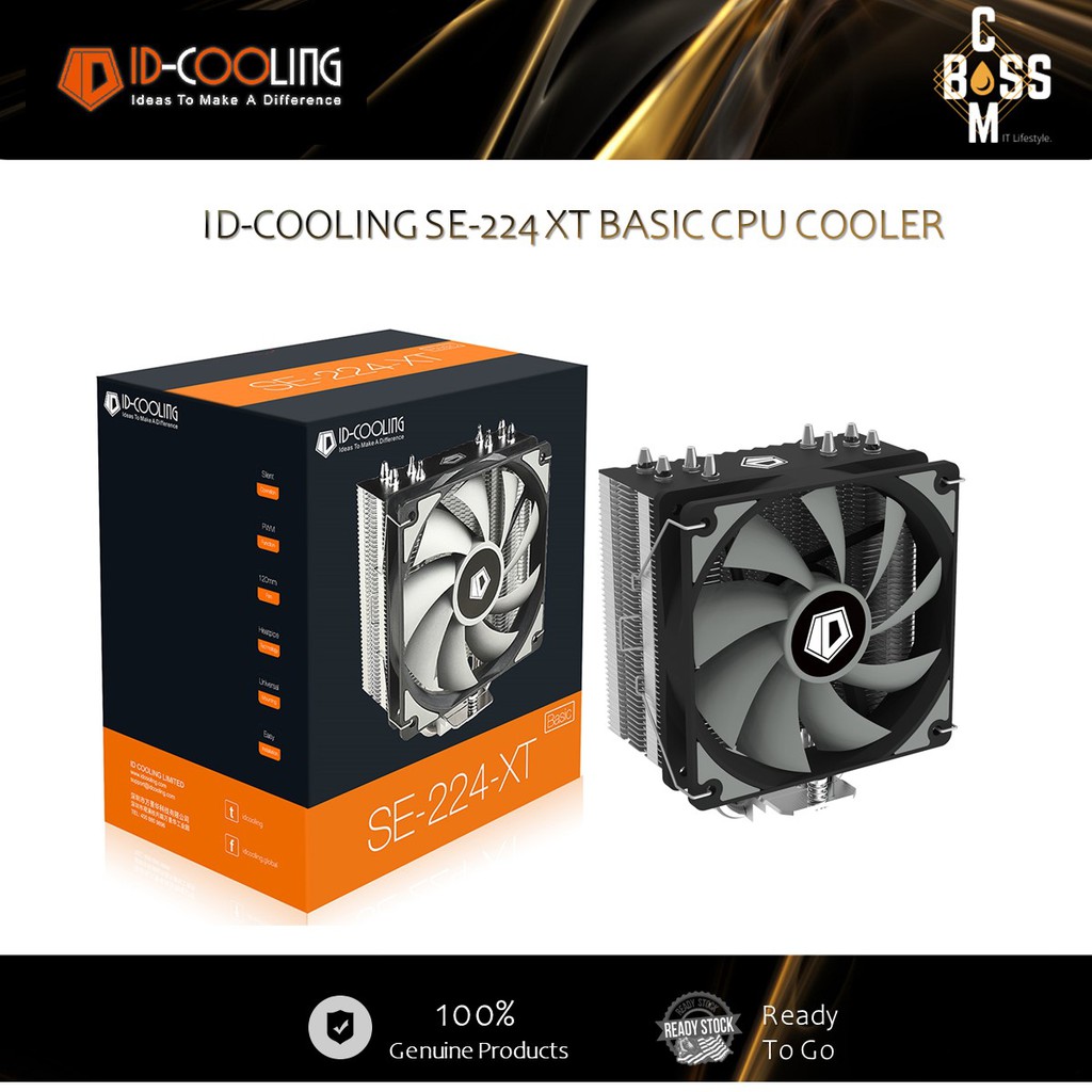 *ORIGINAL* ID-COOLING SE-224 XT BASIC CPU COOLER (ID-CPU-SE-224-XT ...