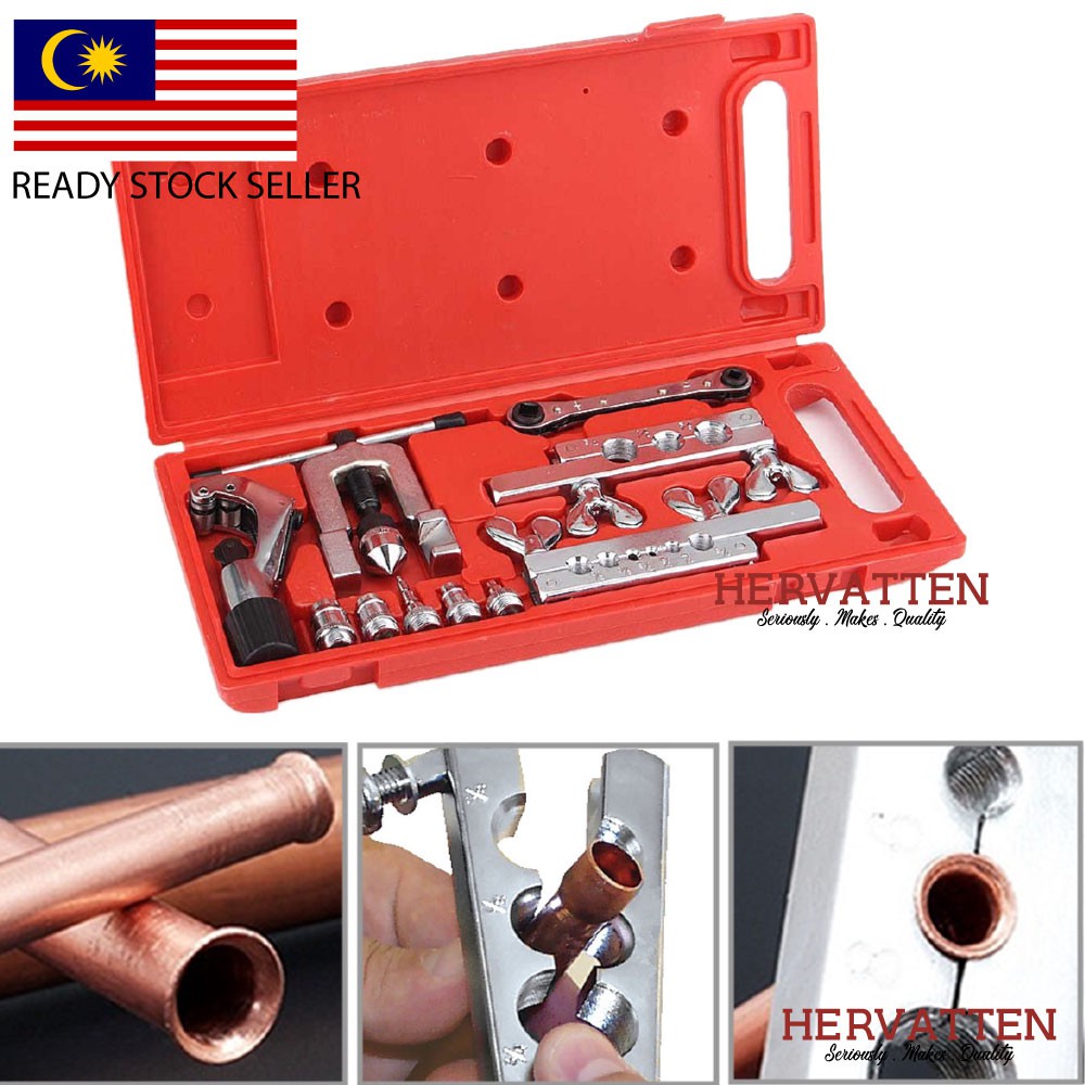 Swaging/ Flaring Tool Kit 45 Degree Brake Line Tubing Copper W/Tube Cutter