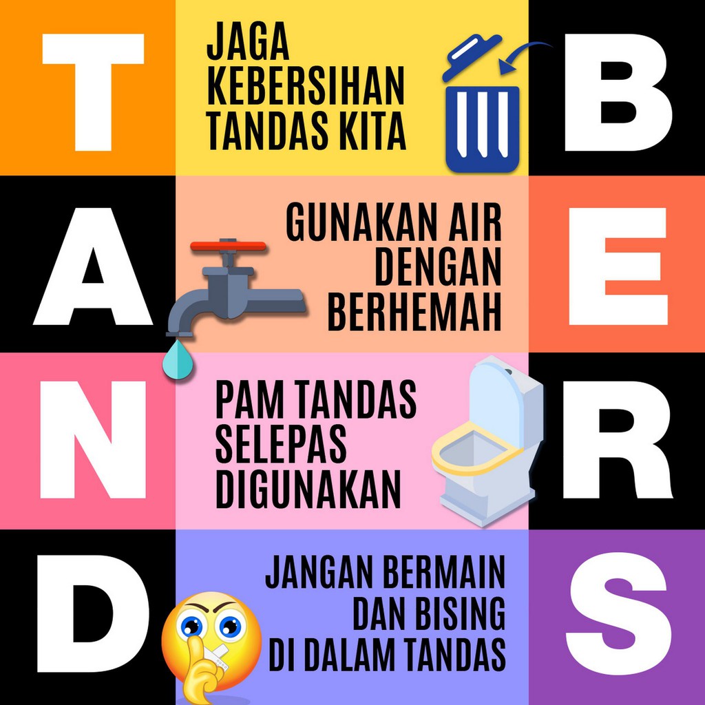 poster kebersihan tandas - Maria Newman