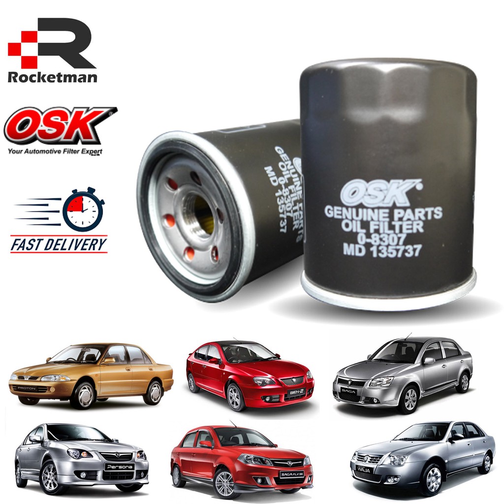 OSK OIL FILTER SAGA BLM FLX GEN2 WAJA PERSONA WIRA (O8307) Shopee