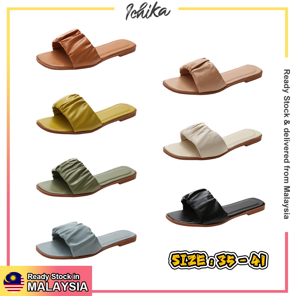 [MYSIA READY STOCK][35-41][ADALYN Women Flat Sandals Shoes]