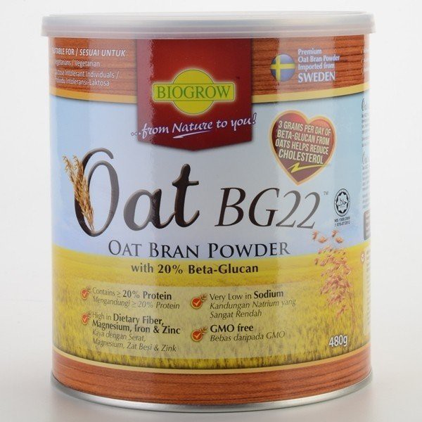 BIOGROW Oat BG22 Oat Bran Powder 480g | Shopee Malaysia