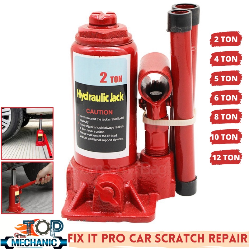 Heavy Duty Ton Hydraulic Bottle Jack Lifting Stand Emergency Vehicle ...