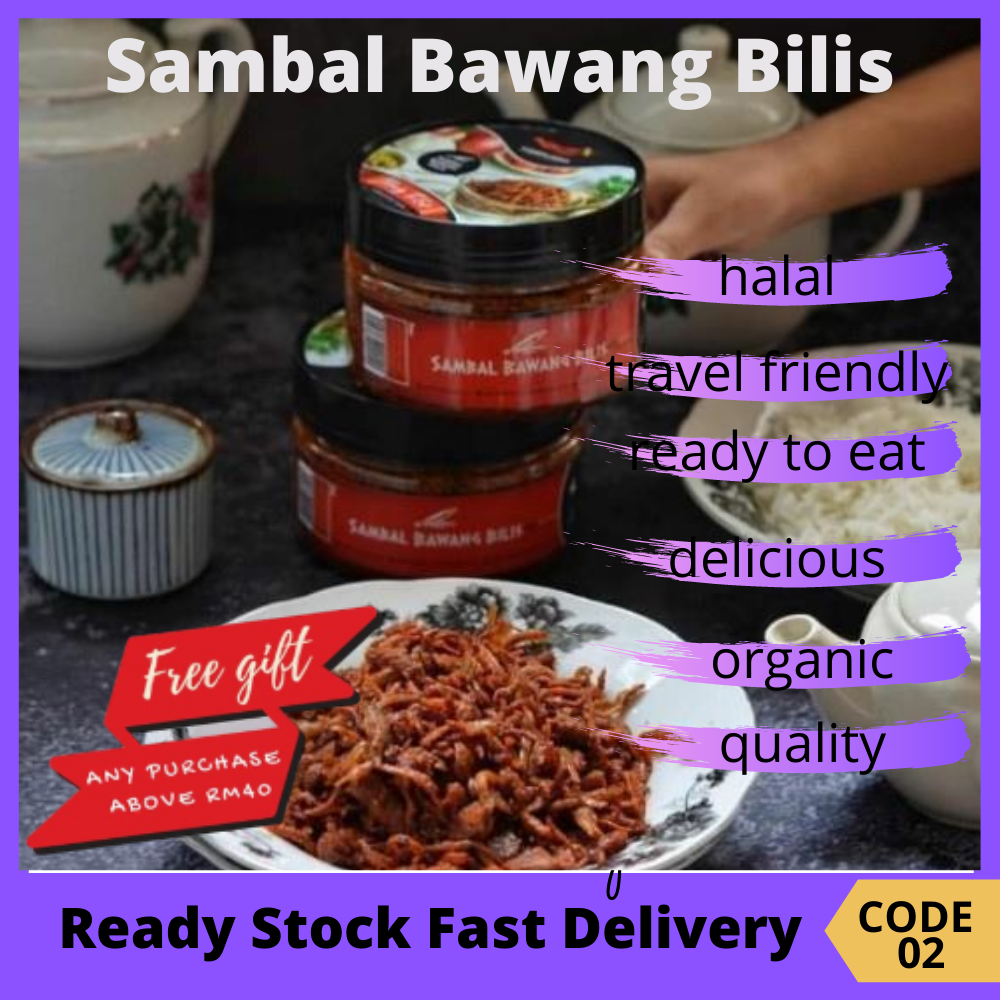 sambal bawang bilis sambaleena spicy ready to eat instant food travel friendly halal shopee malaysia sambal bawang bilis sambaleena spicy ready to eat instant food travel friendly halal