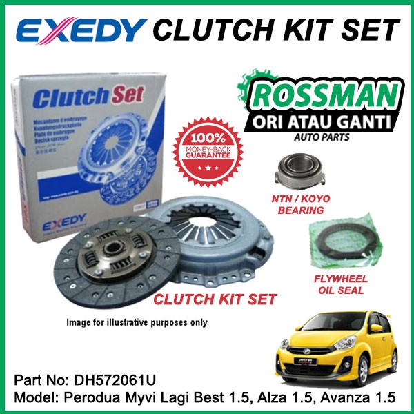 Perodua Myvi LB 1.5, Alza, Avanza 1.5 Clutch Kit Set EXEDY 