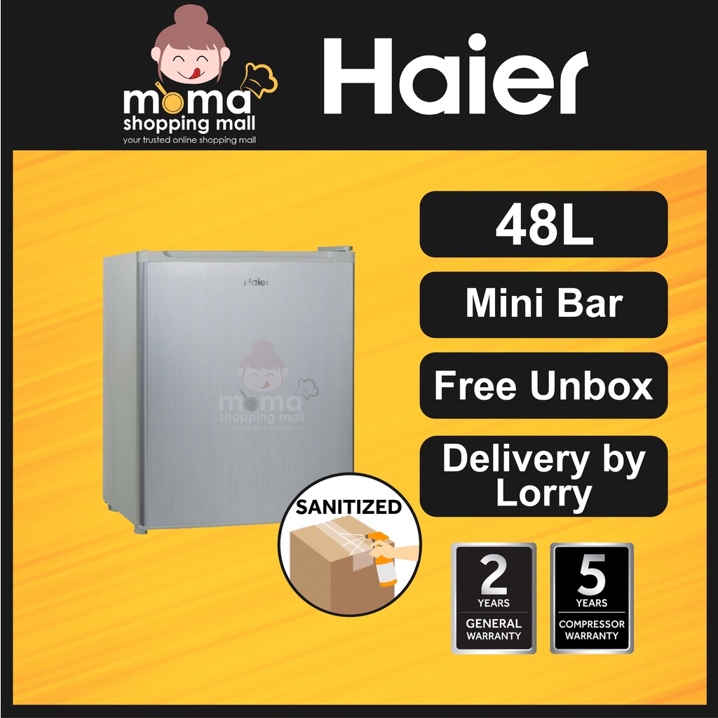 Haier HR60H 48L 1 Door Single Mini Bar Refrigerator Fridge Peti Sejuk