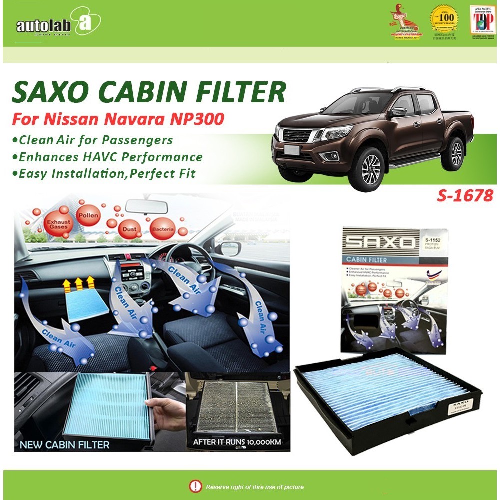 Activated Cabin Filter For Nissan Navara NP300  Shopee 