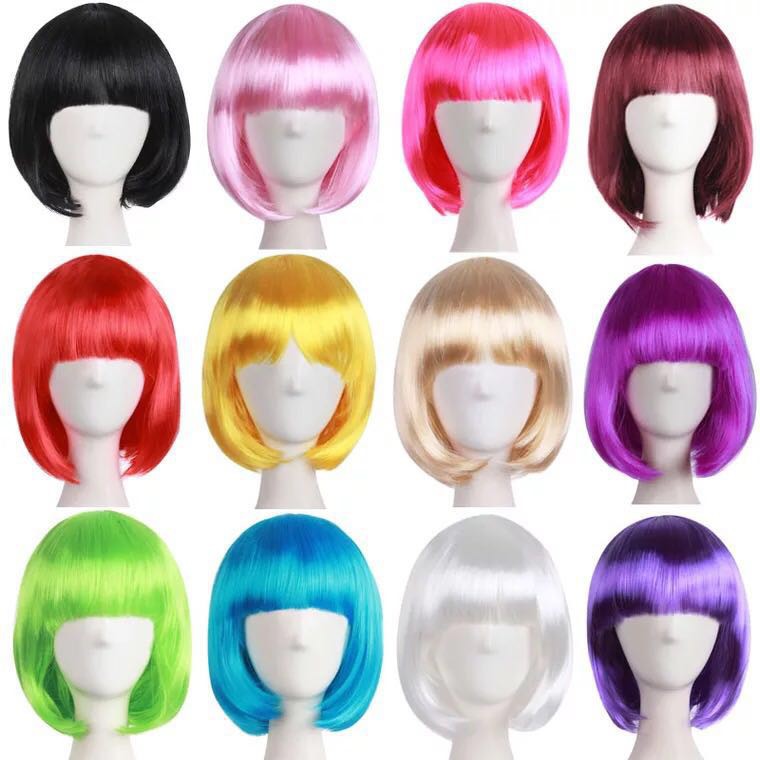 Women S Short Hair Straight Hair Wigs Multiple Color Short Hair