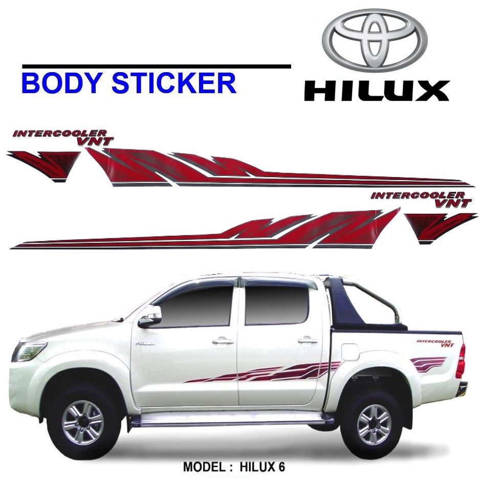 Ready Stock Toyota Hilux Vnt Intercooler Body Sticker Set Model