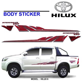 Body Sticker/Side Body Lining Toyota Hilux (3.0)  Shopee 