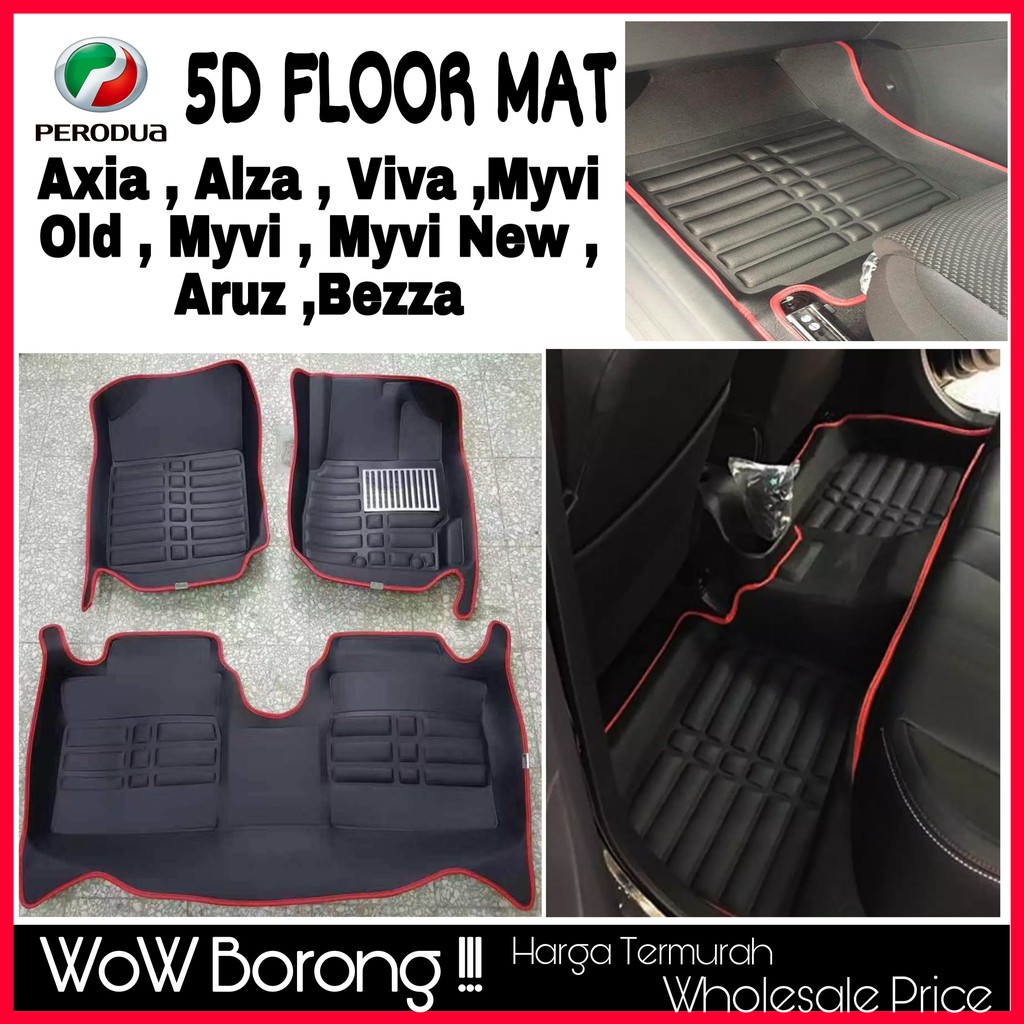 Kapet Alas Kaki Kereta 5d Floor Mat Carpet Kereta Perodua Axia Viva Myvi Alza Aruz Bezza Shopee Malaysia