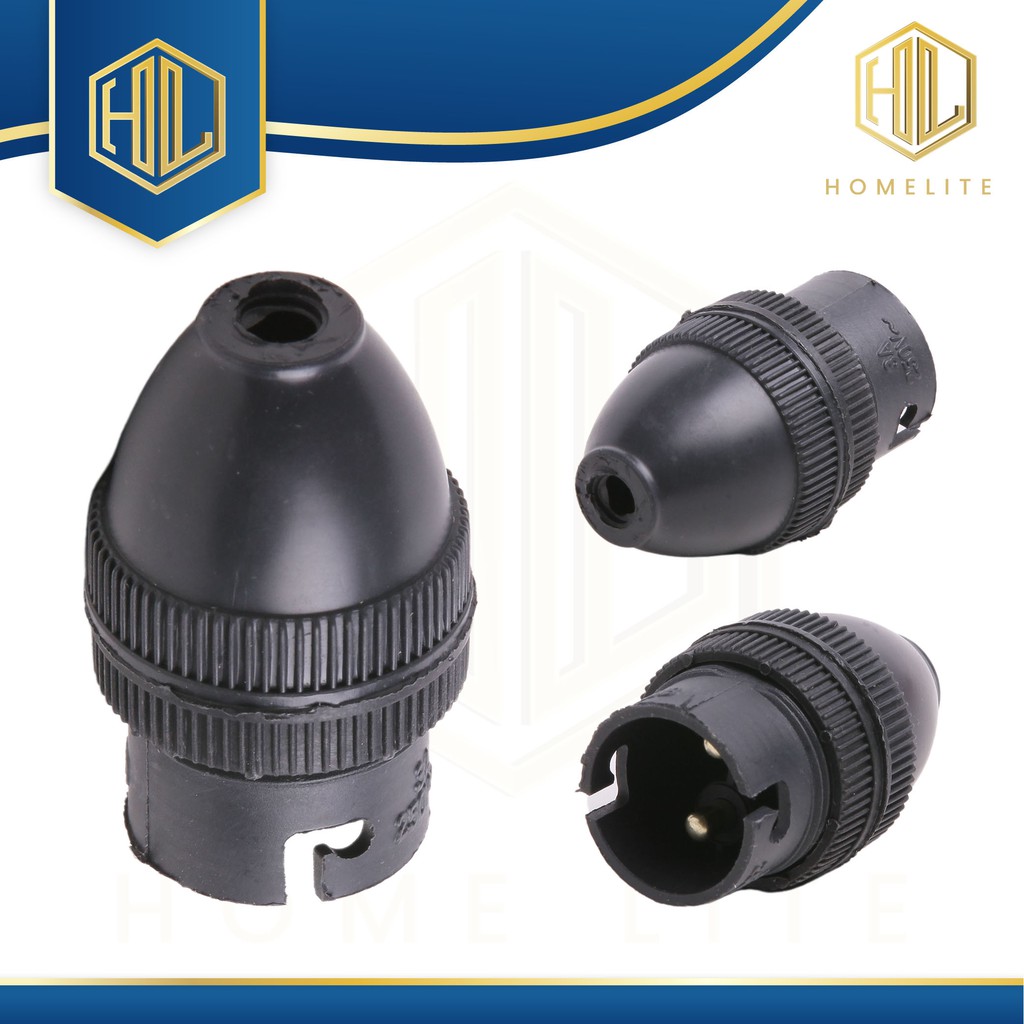 HOMELITE B22 / BC LAMP HOLDER , HOLDER LAMPU BLACK Shopee Malaysia