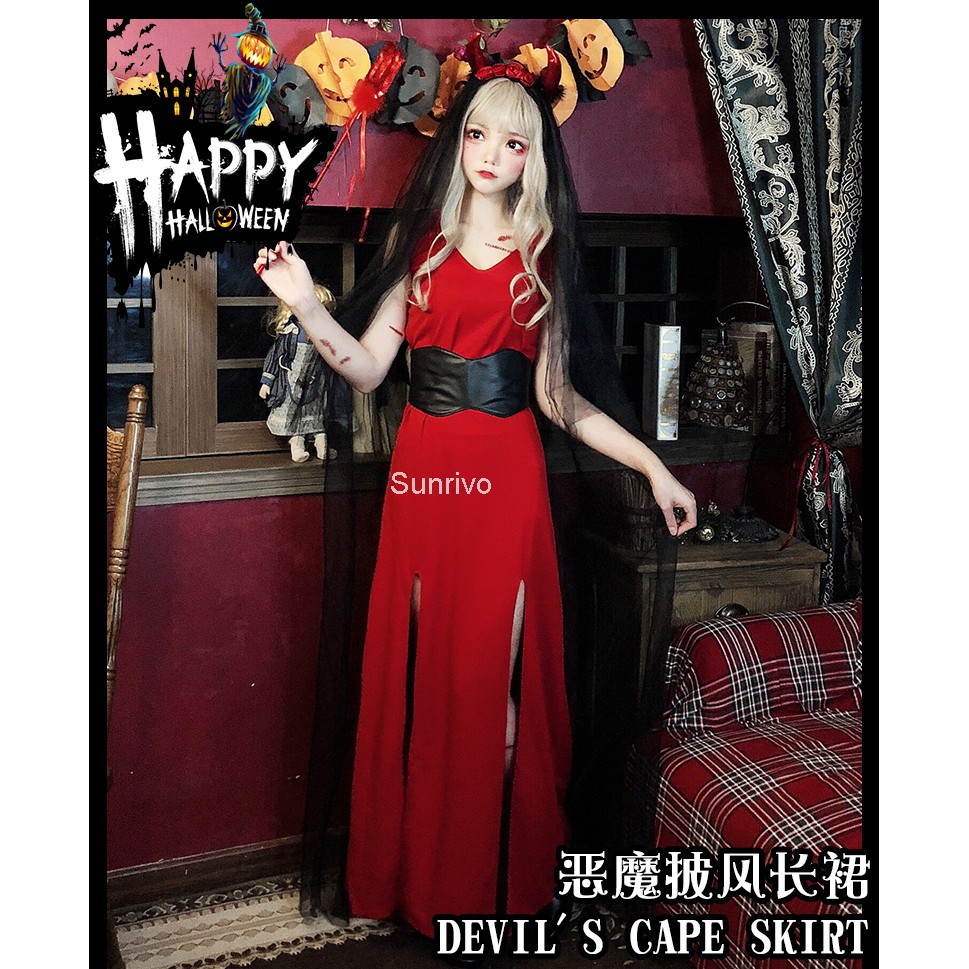 red witch dress
