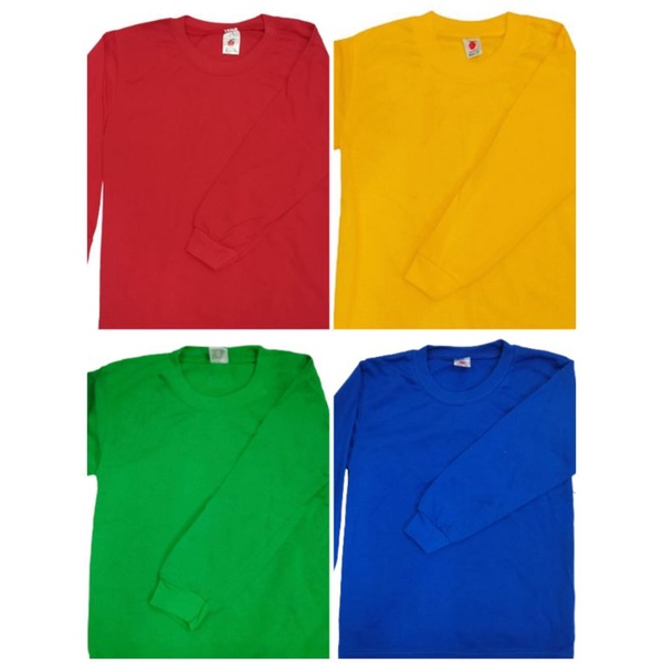 ‼️Murah ‼️T-shirt Sukan Sekolah Lengan Panjang / Long Sleeve ✔️Warna-Warni ✔️ Kain Cotton