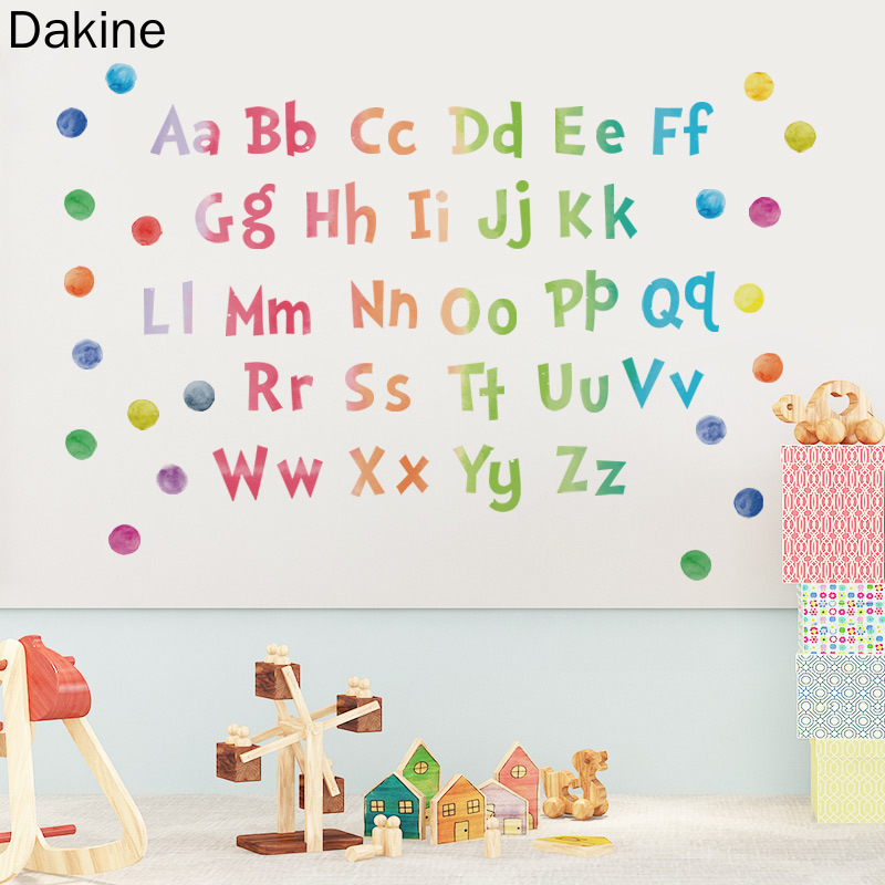 Dakine Home Watercolour Alphabet Wall Decals, Removable Animal ABC Vinyl  Wall Stickers, Educational Alphabet Stickers, Spot Dot Art Murals for Kids  Nursery Bedroom Living Room Classroom Wall Art Decor | Shopee Malaysia