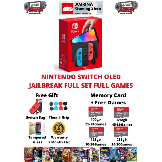 NINTENDO SWITCH JAILBREAK FULLSET FULL GAMES (BELI DIRECT KEDAI DISKAUN