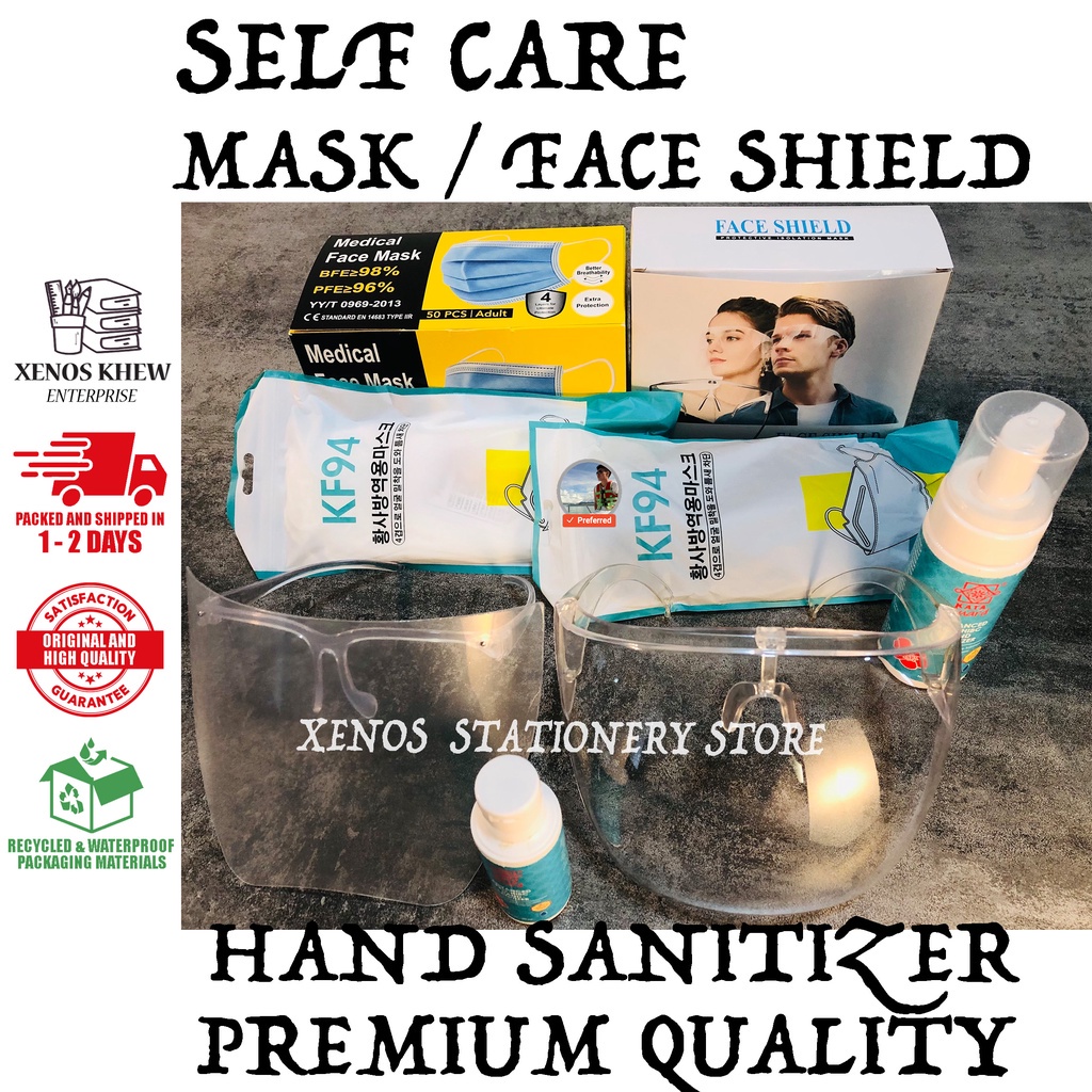 SELF CARE PRODUCTS (FACE MASK / FACE SHIELD / HAND SANITISER) [PREMIUM QUALITY] (READY STOCK)