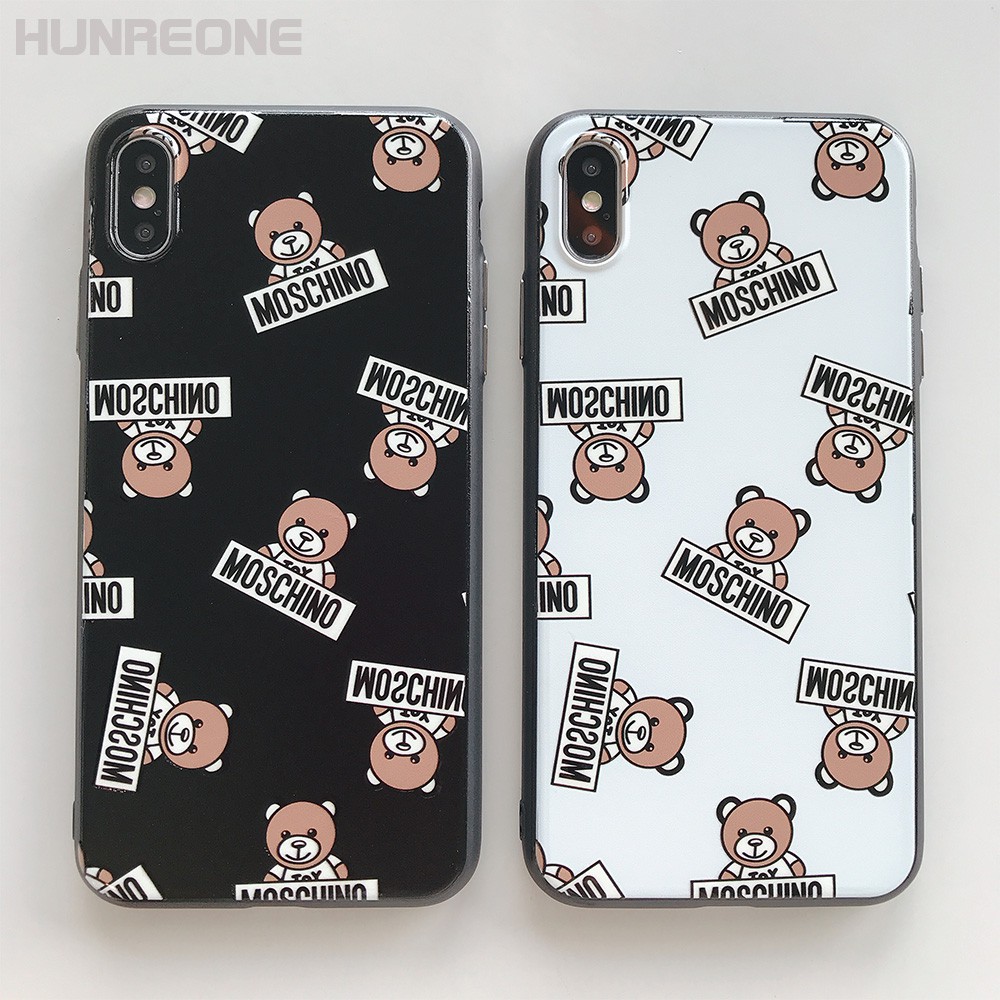 Moschino Iphone X Xs Xs Max Xr 7 8 6 6s Plus Full Protection Phone Case Cover Shopee Malaysia