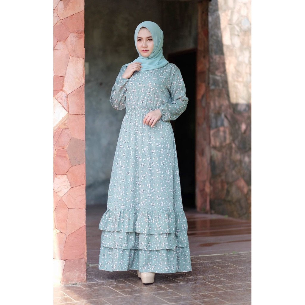 READY STOCK Esme 0104 Baju  Muslimah Long Dress Maxi Jubah  