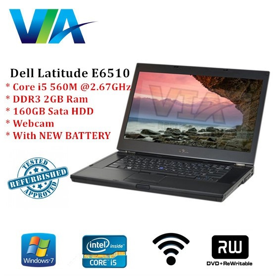 Refurb Dell Latitude E6510 Core I5 2gb 160gb Win7 15 6 New Battery Shopee Malaysia