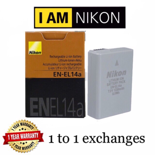 Nikon ENEL14a EnEL14 Battery For 3100/3200/3300/3400/5100/5200/5300