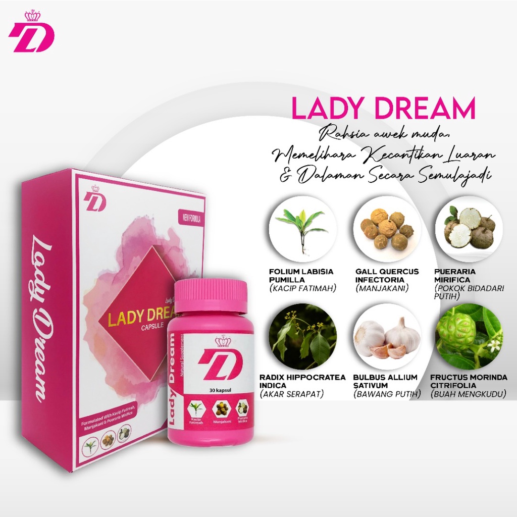 Buy Jamu Gadis [ LADYDREAM ] - UBAT PIL HORMON BESARKAN PAYUDARA 