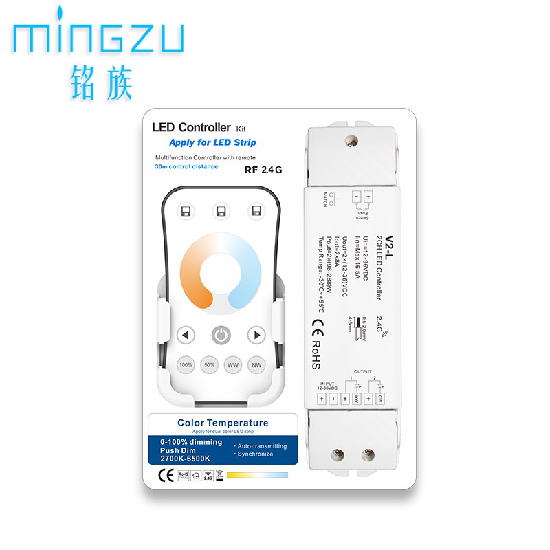 Led Controller 2ch 8a 12 36vdc Cv Dual Color Led Controller Push Dim V2 L With Remote R7 1 Shopee Malaysia