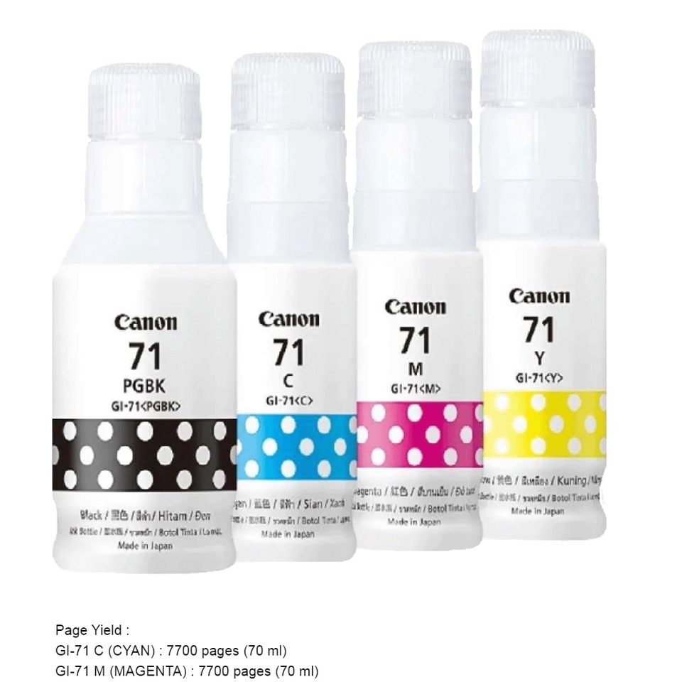 INK REFILL CANON PIXMA GI71 ( BLACK & COLOUR ) Shopee Malaysia