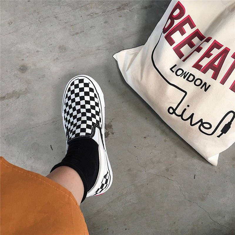 Kasut Sukan Vans Shoes Kasut Kotak Kotak Kotak Kotak Hitam Dan Putih Wanita Musim Luruh 2020 Versi Korea Baru Trend Pelajar Kasut Kasut Serba Rendah Shopee Malaysia