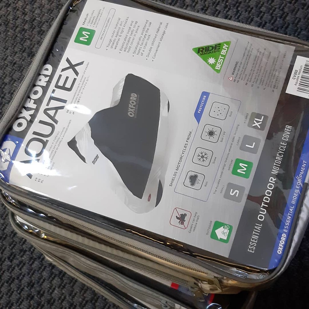 Oxford Essential Aquatex Motorcycle Bike Waterproof Rain Dust Cover Medium CV202 Motorcycle