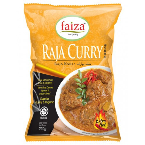 25g 220g Rempah Raja Kari Faiza Extra Hot Curry King Bb 2023 Shopee