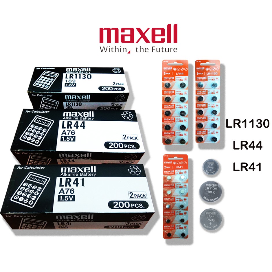 Maxell LR41 192 / LR44 A76 / LR1130 189 Maxell Alkaline 1.5V Battery (1