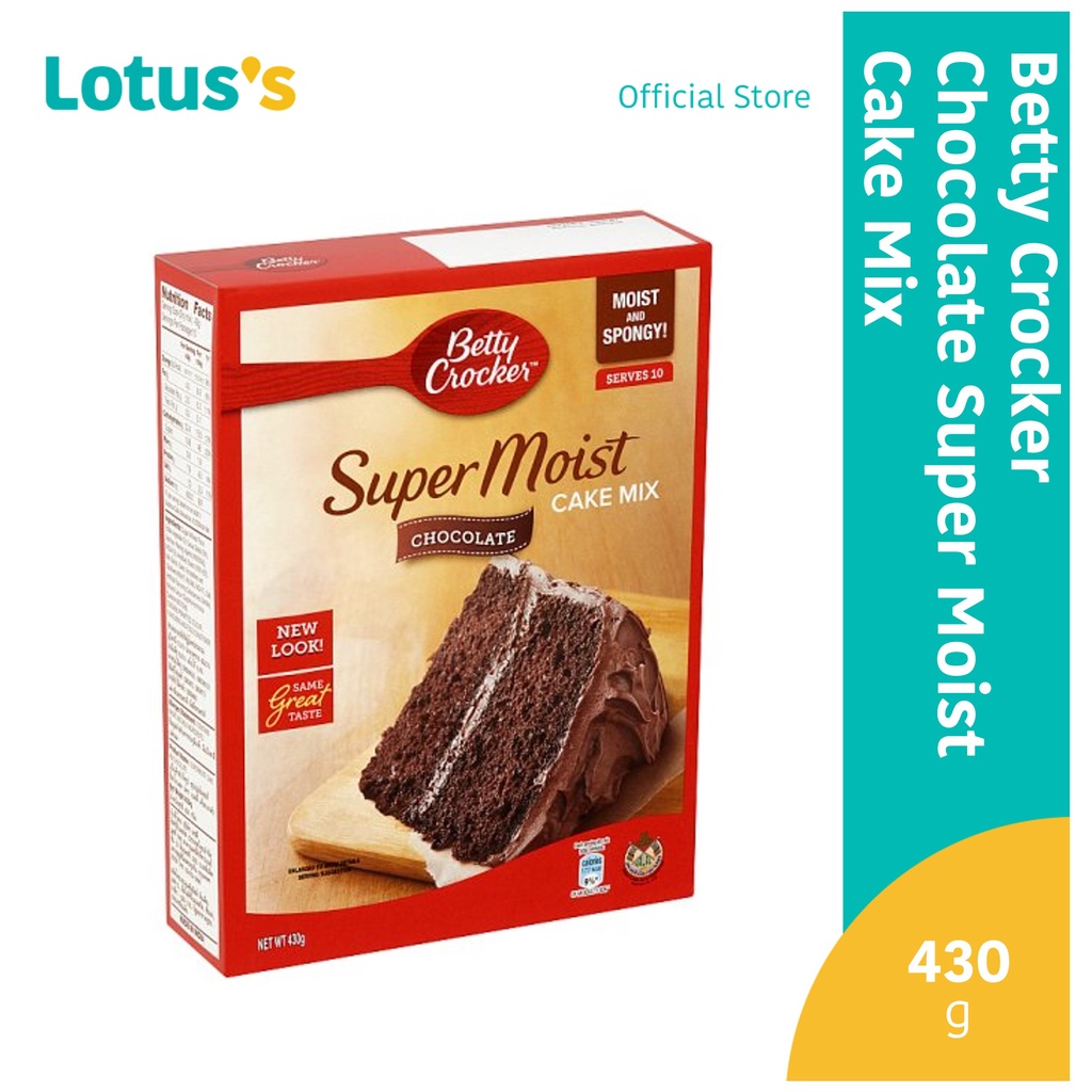 Betty Crocker Chocolate Super Moist Cake Mix 430g Shopee Malaysia