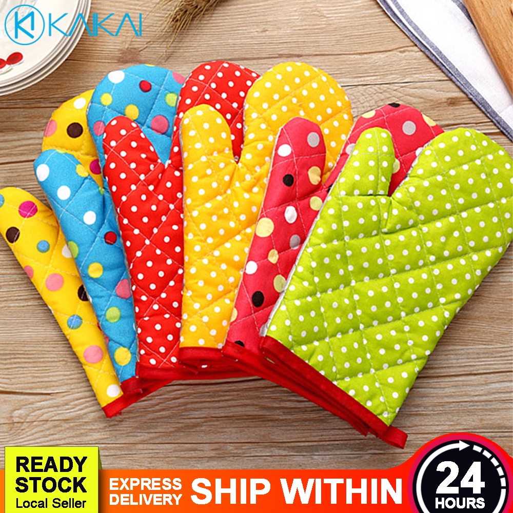 Premium Oven Mitts Heat Resistant Baking Kitchen Gloves Cotton Quilted Flexible and Comfortable Washable